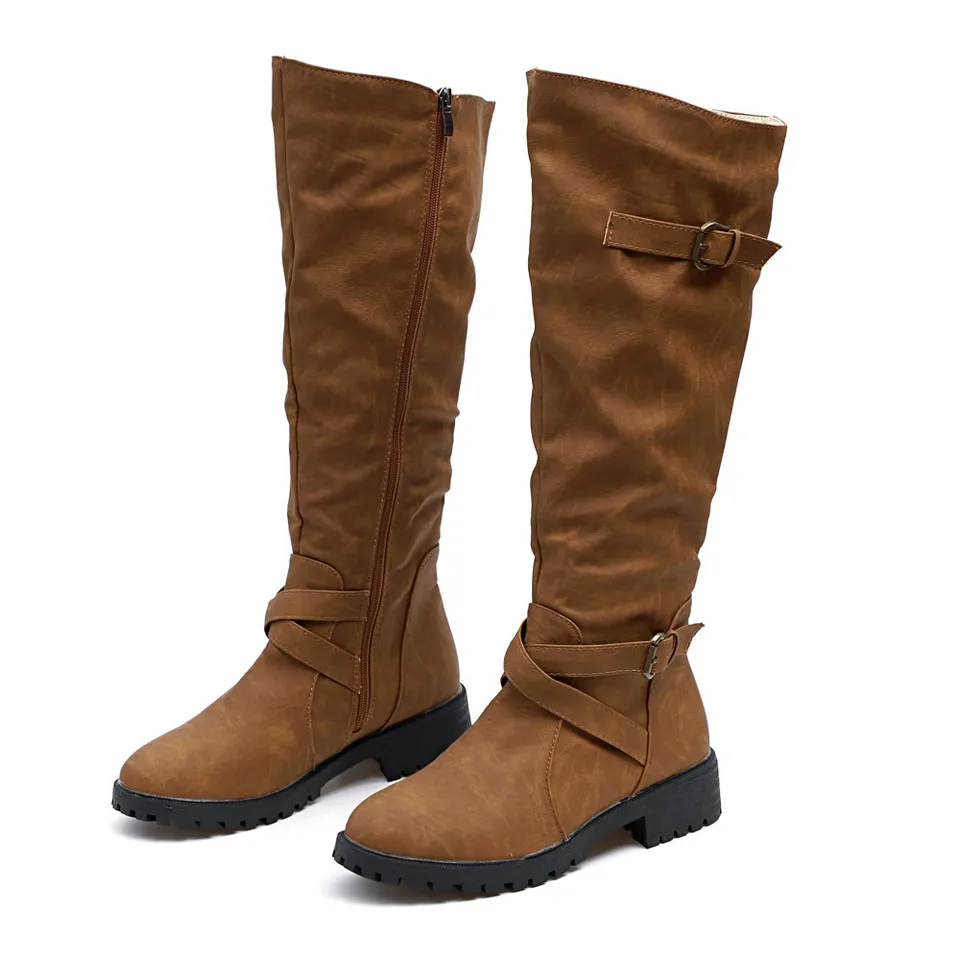 calf length biker boots ladies