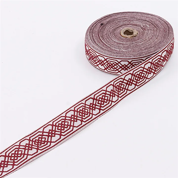 7  25mx3cm Jacquard Ribbon For Home Textile Curtain Printed Satin Ribbon Handmade Diy Wedding Decor Cake Box Clothing Gift Ribbons