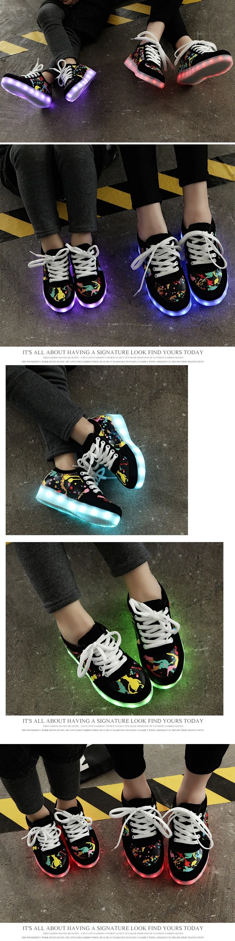 slippers for boy KRIATIV USB Charger Children Led Shoes for Boy&Girl Glowing Sneakers Kids Light Up Shoes Led Slippers Casual Luminous Sneakers extra wide children's shoes