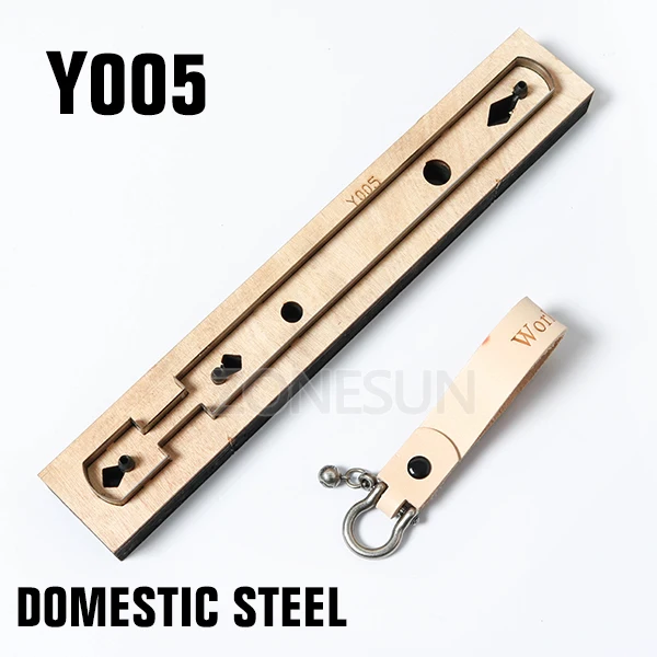 Domestic steel 5 ZONESUN заказной кожаный режущий штамповочный кожаный ремесло DIY брелок деревянный шаблонный нож Пробивной брелок режущий пресс-форма резак - Цвет: Domestic steel 5