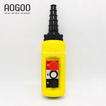 

XAC-A2913 5A 2 Pushbuttons Double Speed Hoist Crane Pendant Control Stations With Emergency Stop For circuits Double insulated