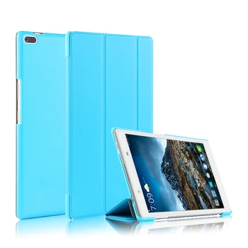 

Ultra Thin 3-Folder Folio Stand PU Leather Skin Shell Sleeve Funda Cover Case For Lenovo Tab 4 8 TB-8504F TB-8504N 8" Tablet