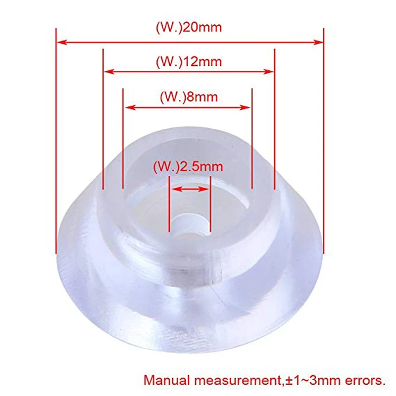 200 шт. Силиконовая Круглая 20x8x12 мм ограничитель открывания двери бамперы самоклеящиеся настенные протекторы оборудование ноги мебели
