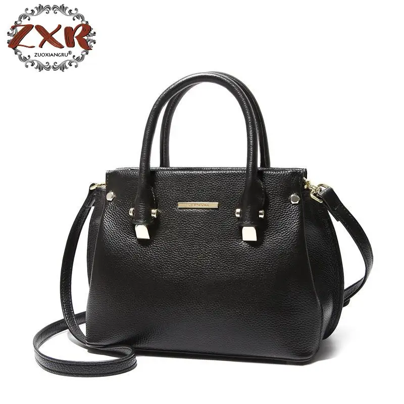 

New Genuine Leather Totes Female Shoulder Crossbody Bags For Women Leather Handbag Ladies Messenger Bag Large Top-handle Bag