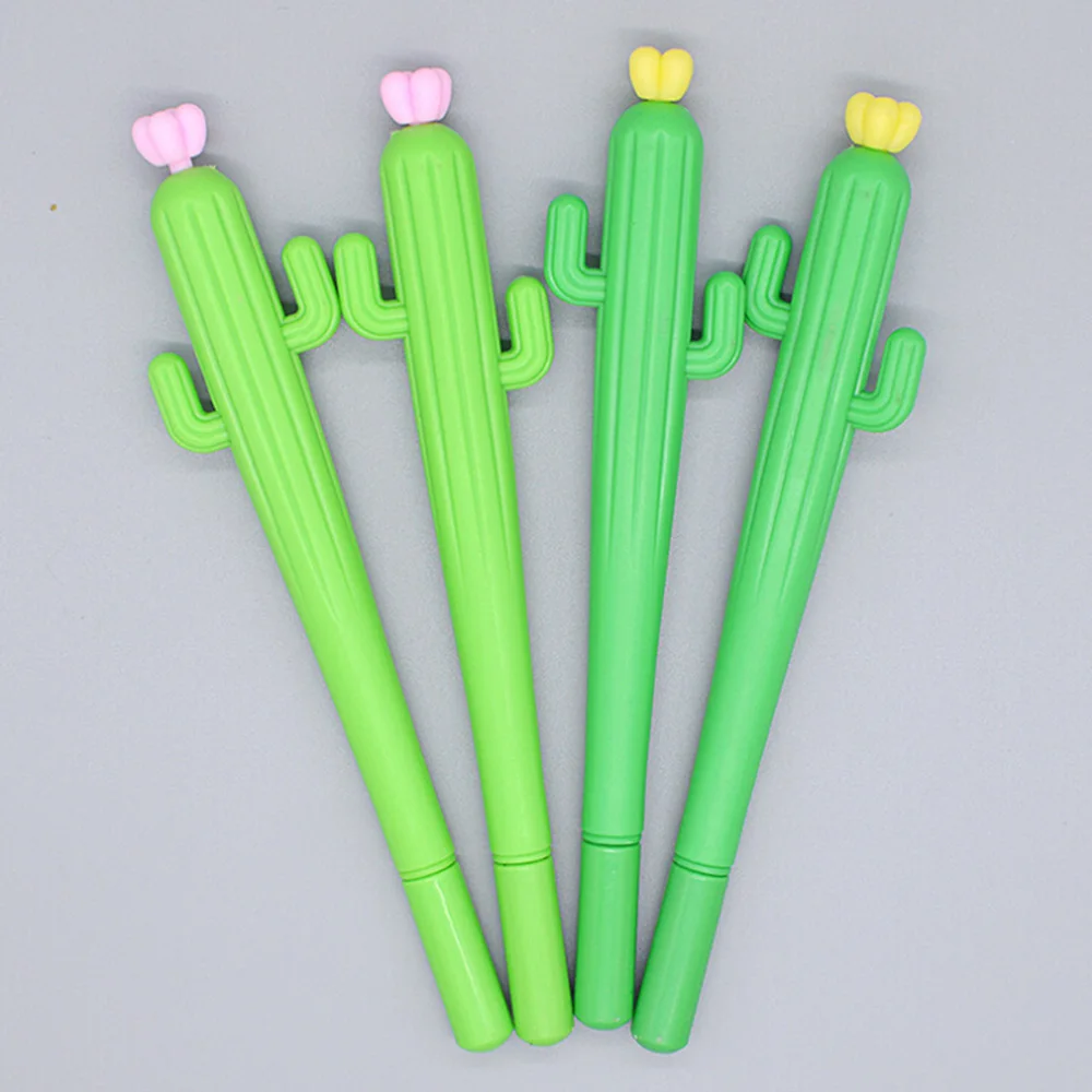 

1Pcs New Cute Creative Green Cactus Flower Gel Pen Office School Gift Stationery Pen Free Shipping