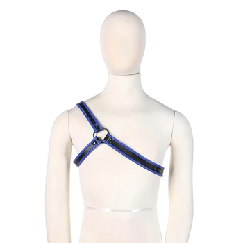

pu Leather Harness Shoulder Belt For Men Sexy Fetish Chest Bondage Adjustable Muscle Lingerie O-ring Buckles Goth Punk Suspe