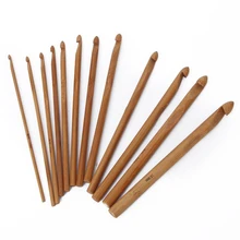 NEW 20Pcs Bamboo Crochet Hooks Knitting Needles Set with Case