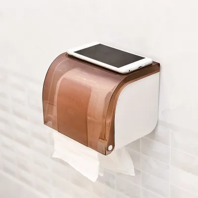

BF040 Home paste type waterproof paper towel box free toilet paper roll holder waterproof punch tissue box 17*13*13.5cm