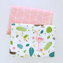 160 см* 50 см Розовый фламинго мультфильм Младенец хлопок ткань DIY Детская кроватка лист Декор ручной работы Лоскутная Ткань Поплин