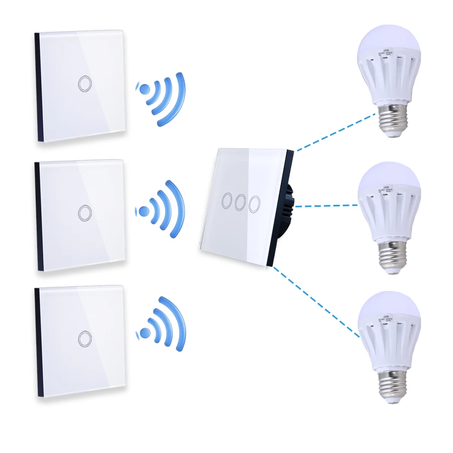 Smart Home RF 433MHZ 3V Wireless Remote Control,Crystal Glass Panel ,Switch Shape Control For Vhome Smart Home RF 433MHZ 3V Wireless Remote Control,Crystal Glass Panel ,Switch Shape Control For Vhome