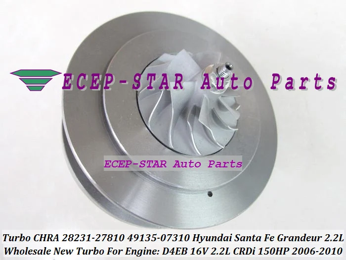 Турбокомпрессор турбокартридж CHRA TF035 28231-27810 49135-07310 для HYUNDAI Santa Fe величие 2.2L CRDi D 2006-10 D4EB 16 V 150HP