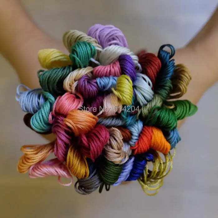 Red DMC Colors 12 Skeins Pack 8 meters Mercerized Egyptian Cotton