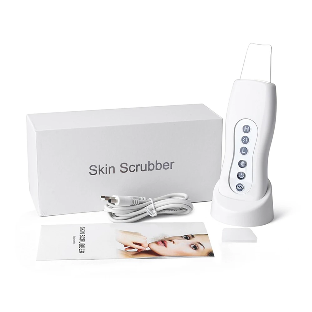 Ultrasonic Face Cleaning Skin Scrubber Electric Vibration Massager Blackhead Remover Peeling Clean Tone Lift Scrubber