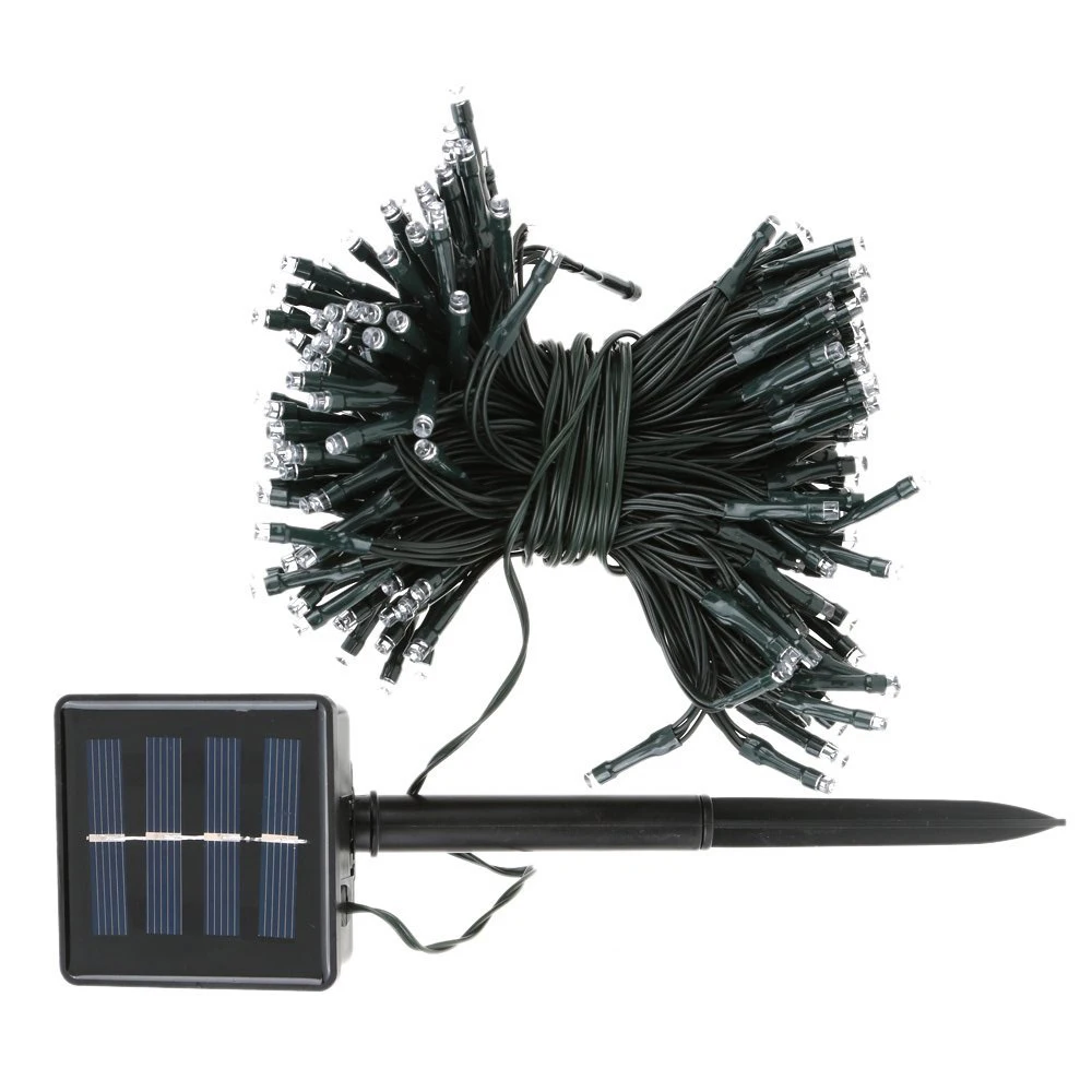 

WSFS Hot Solar-powered Waterproof 100 LED Fairy String Lights for Christmas Decoration Warm White