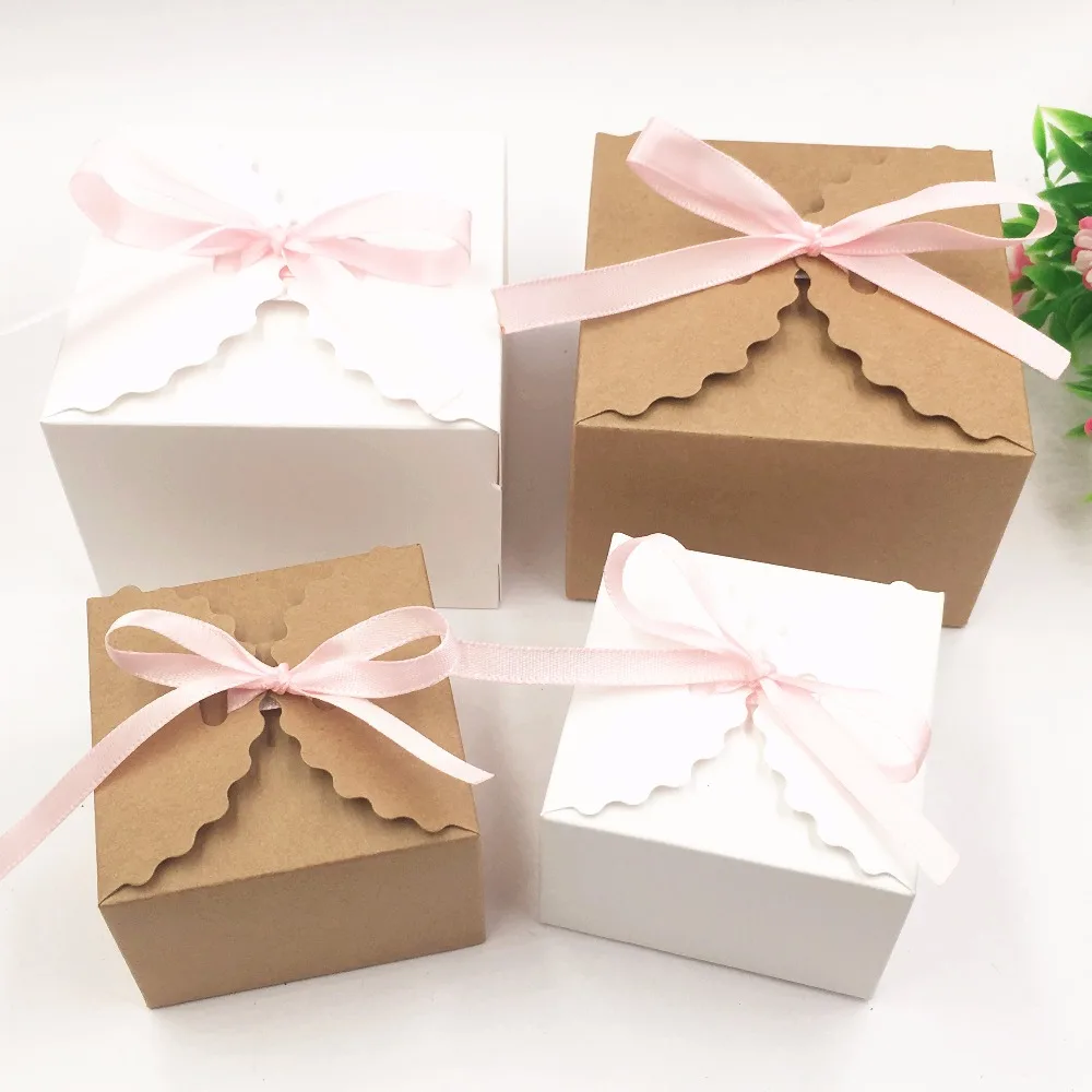 

30 pcs Cheese Cake Paper Box Cookie Container gift candy Packaging Wedding Christmas Use