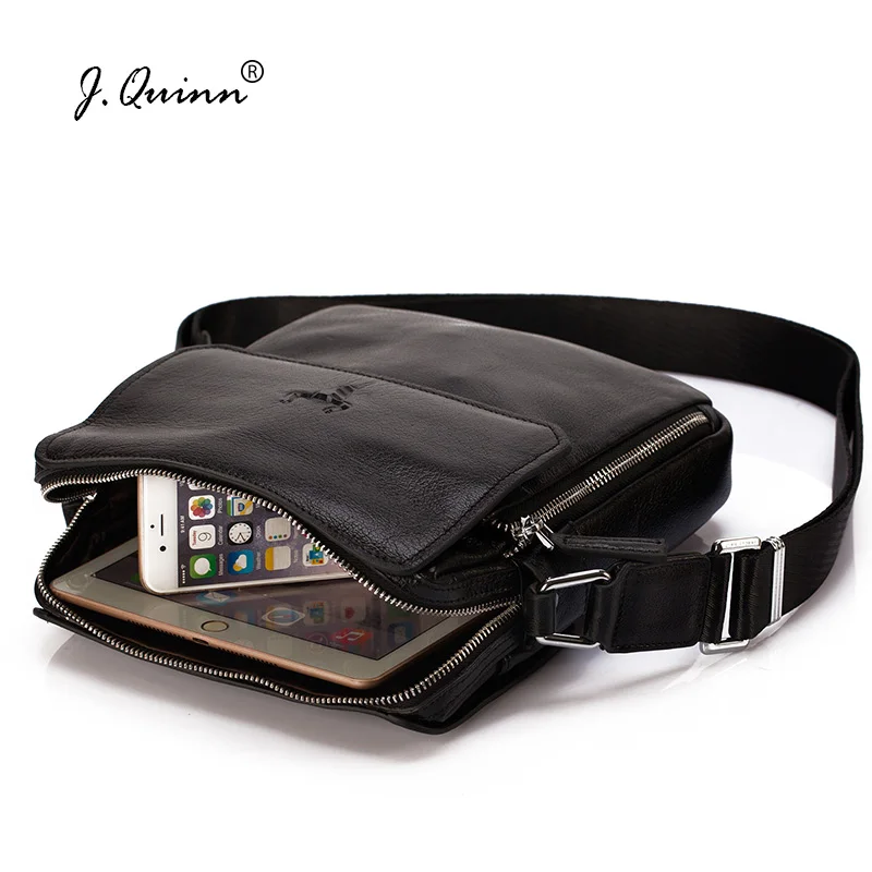 Мужская сумка через плечо J.Quinn из натуральной воловьей кожи|mens crossbody messenger bag|men