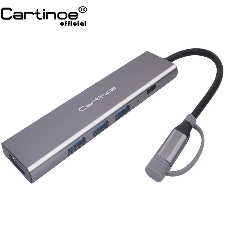 

Cartinoe Type C Hub with HDMI 5 in 1 USB 3.0 Adapter for MacBook Hub USB Computer Peripheral USB Type C HDMI for MacBook Pro Air