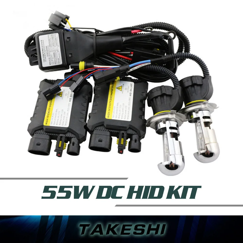 

2x DC 12V 55W HID xenon Kit Slim ballast HID kit H4/H4-3 9004-3/9007-3 H13-3 for Car headlight Hi Lo Beam Lamp Bulb 3000K~15000K