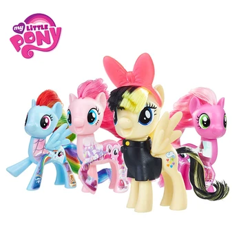 

Hasbro My Little Pony Toys Friendship is Magic Rainbow Dash Pinkie Heartstring Rarity PVC Action Figure Collectible Model Doll