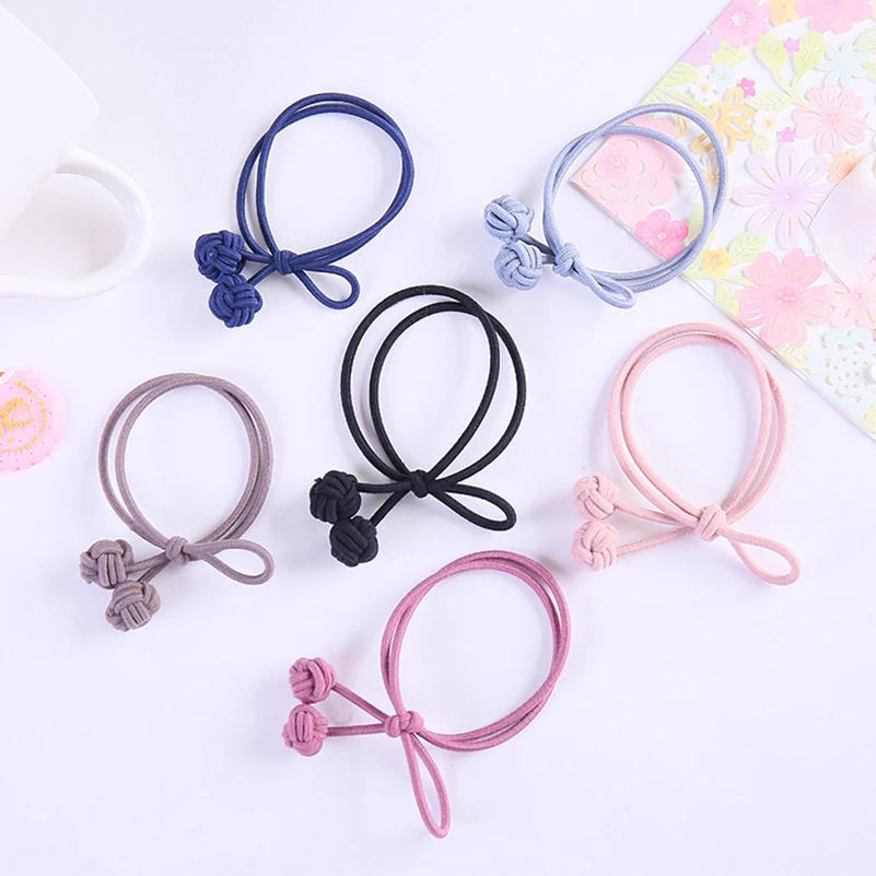 

High Quality Elastic Hair Bands Women Fashion Hair Bows Gilrs Ponytail Holder Circles Women's Hair Rubber Tie Gum Headwear