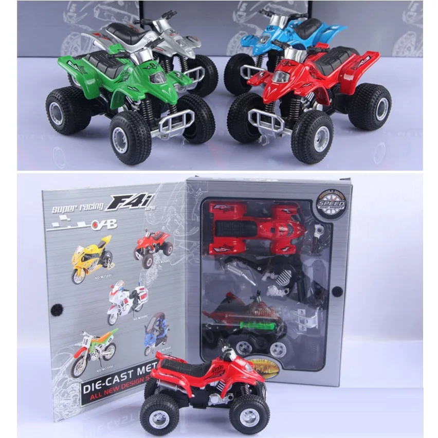 

Self assembling Series 4-Colours Beach Motorcycle/1:18 Off-road vehicle model toys/DIY car models children's Educational toys