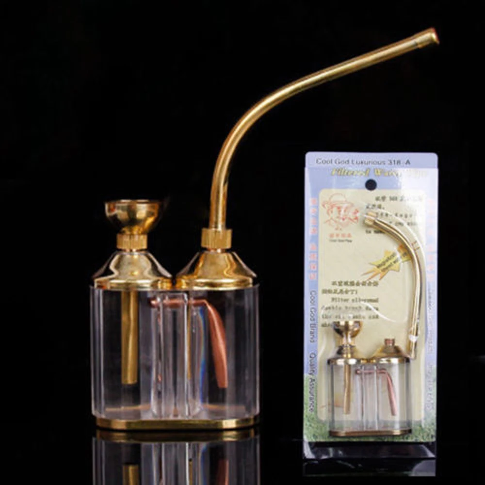 Tobacco Pipe Dual Purpose Pipe Water Smoking Tobacco Pipe Shisha Hookah Tube Holder Filter
