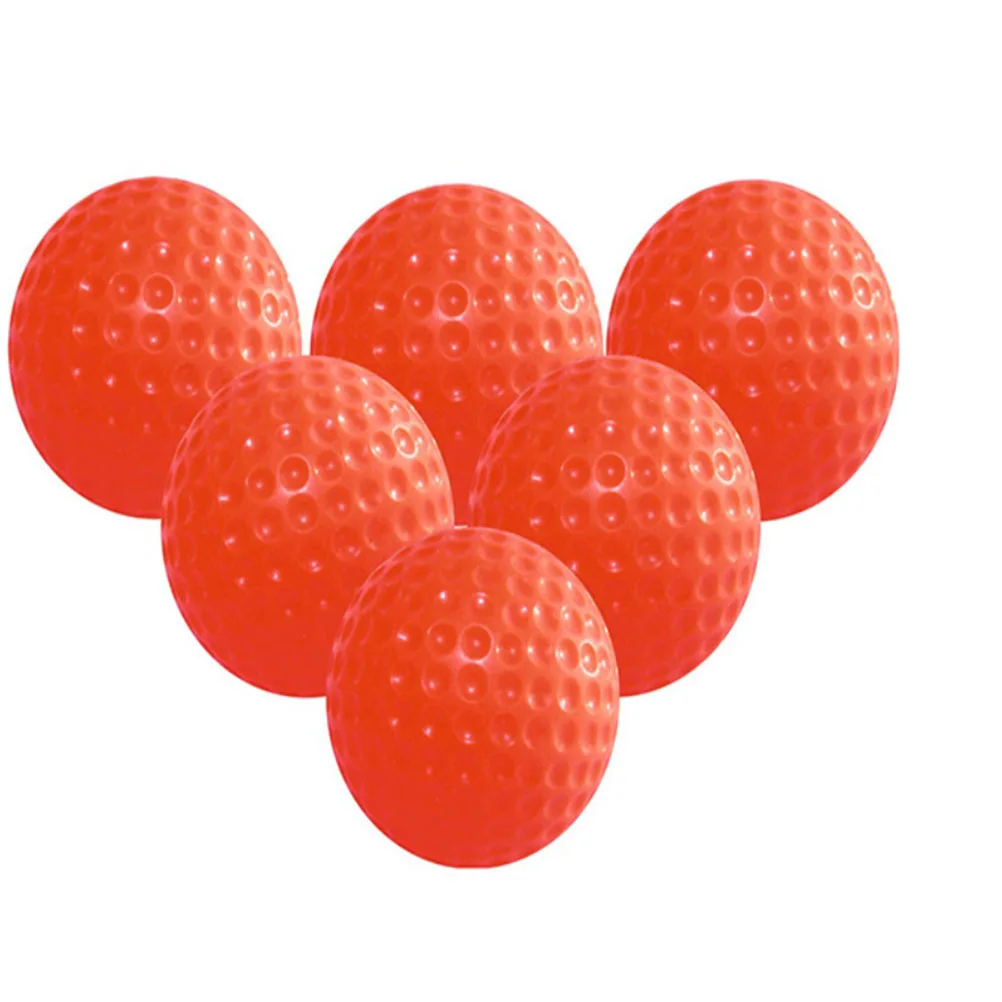 6 шт. мягкий эластичный Крытый Практика Мячи для гольфа обучение мячи для гольфа(красный
