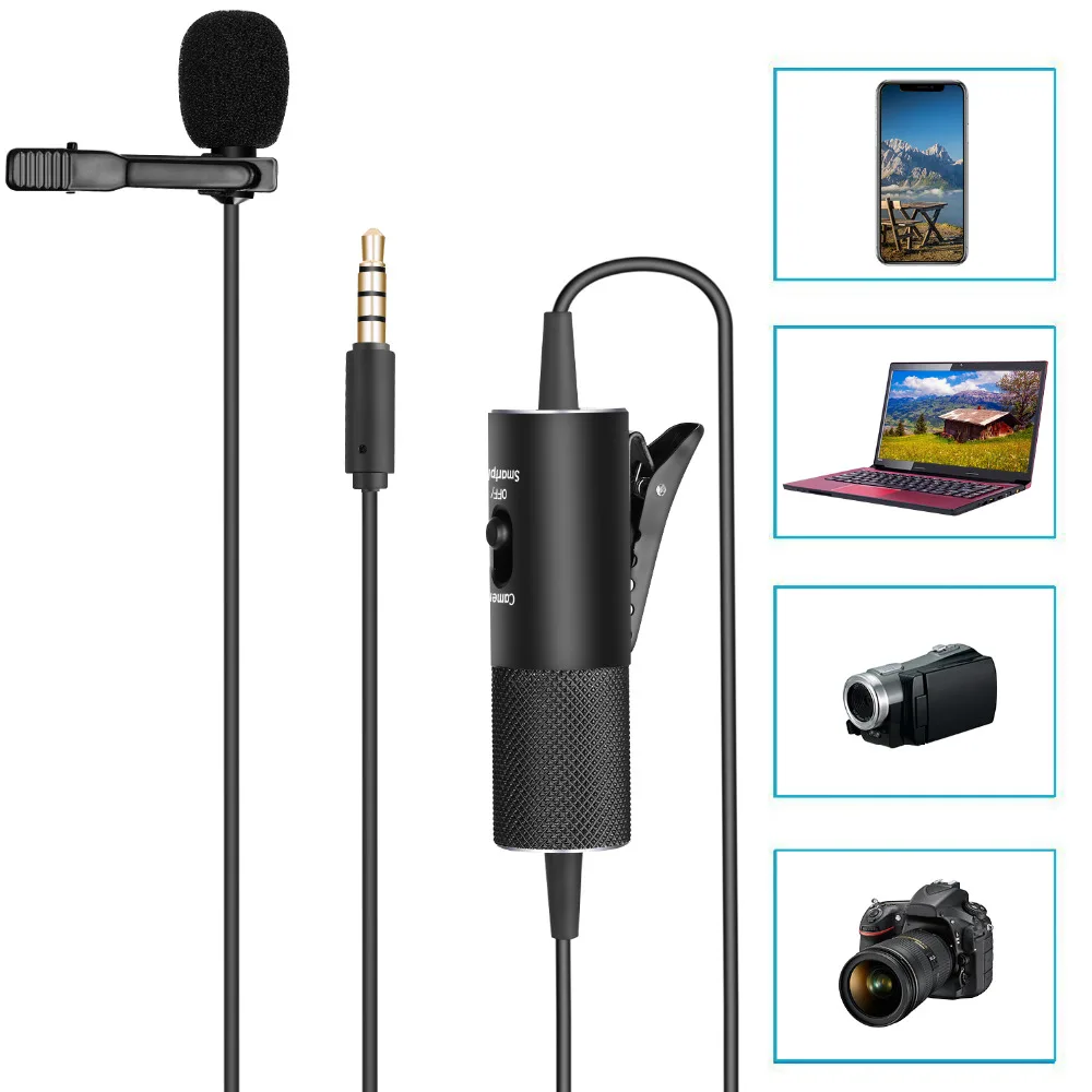 Neewer двойной петличный микрофон Hands Free клип на лацкане микрофон всенаправленный конденсаторный 3,5 мм Интерфейс для DSLR камеры