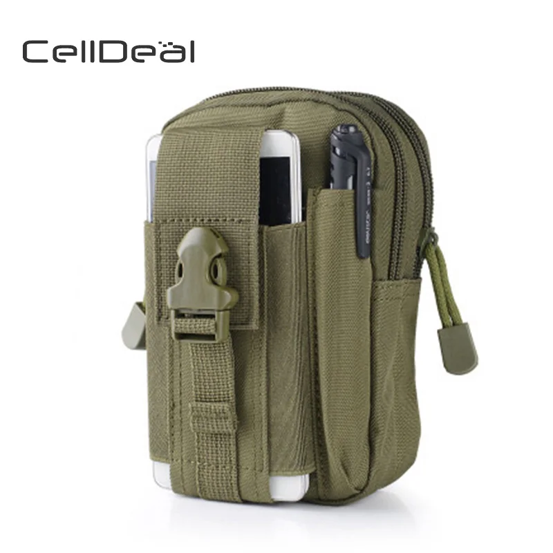 CellDeal модная холщовая поясная сумка мужская повседневная Molle большая емкость
