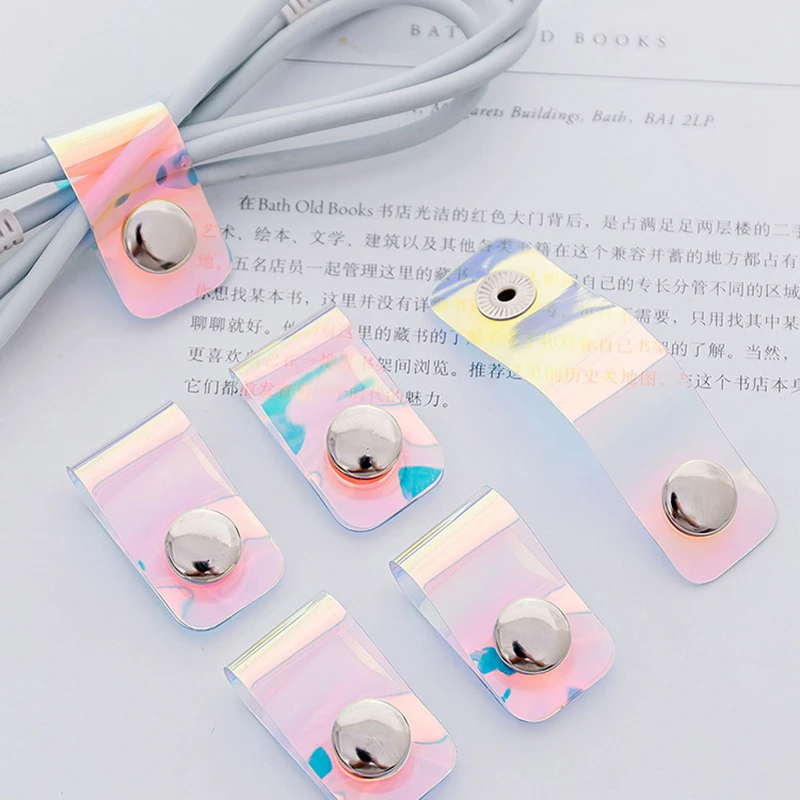 Travel accessories Laser transparent Cable Winder Earphone Protector USB Phone Holder Accessory Packe Organizers Dropshipping