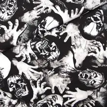 140 см х 100 см мягкая хлопковая ткань-черепа(343