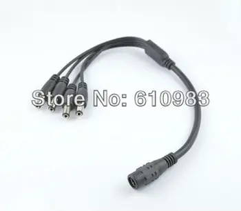 

1pcs 5.5x2.1mm DC Power 1 Female Jack to 4 Male Plug Splitter Adapter Cable for Security CCTV Camera
