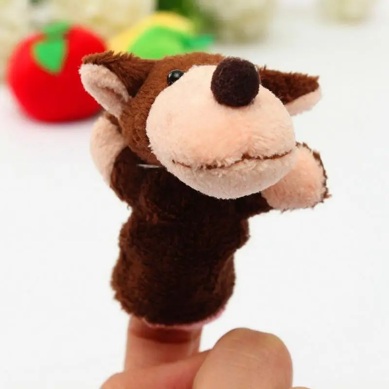 8pcs New Three Little Pigs Finger Puppets Kids Educational Hand Toy Story Toy for Boy Girl