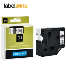 1 упаковка 53722 черный на серебре 24 мм* 7 м ламинированная Этикетка ленты совместимый с Dymo D1 24 мм этикетки принтеры для Dymo 24 мм Label Makers