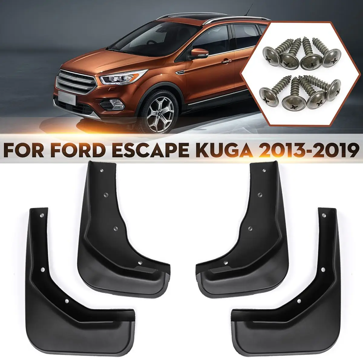 Automotive 4x Car Mud Flaps Splash Guard Fender Mudguard Mudflap For Ford Escape 20132019 money