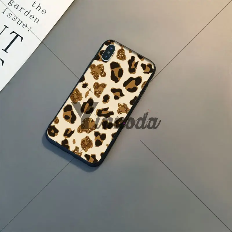 Yinuoda Мода Красочные леопардовым принтом DIY роскошный высококачественный защитный чехол для iPhone6S, 6 plus, 7, 7 plus, 8, 8 Plus, X Xs Макс 5 5S XR