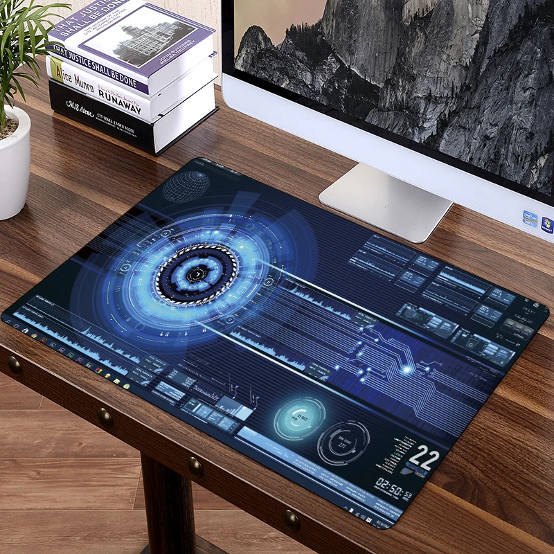 

FFFAS Large Science Echnology Future Mouse Pad Mat Advanced Popular Cushion Personalit Computer Desk Table Mousepad Office