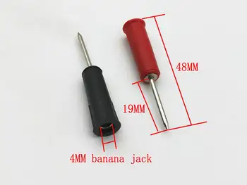 

20pcs 4mm Banana Jack to 2mm Pin Tip Plug Adapter for test