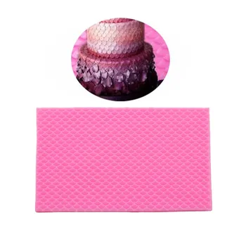 

2017New Rushed Mermaid Fish Scales Sugar Cake Mold Chocolate Dessert Decoration Embossing Printing Die Diy Kitchen Baking Mo