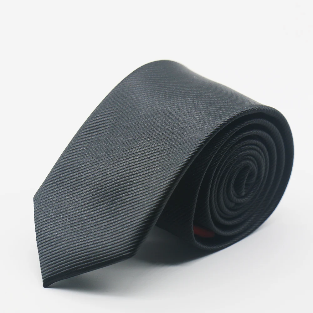 

High quality solid color necktie gravatas slim tie 8 cm white ties black necktie plain color