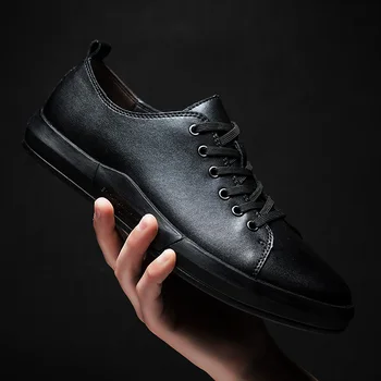 

genuine Leather Shoes lace up outdoor summer Men Genuine Leather Luxury Design oxfords Casual Fashion Brand Men Sneakers L5