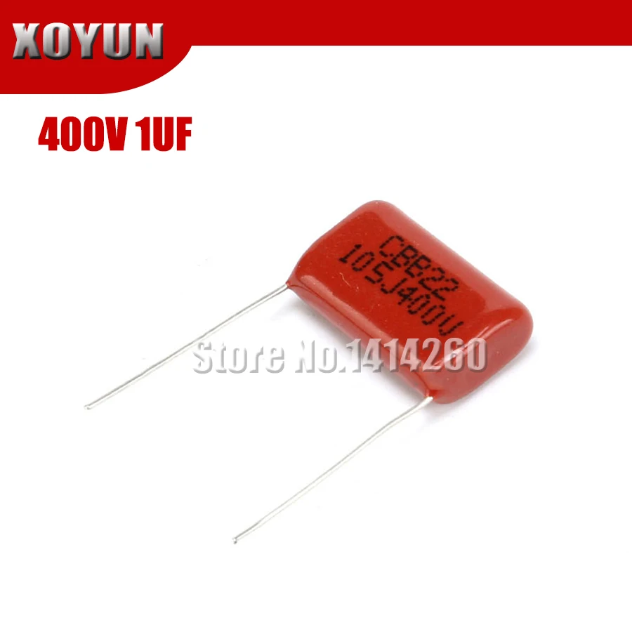 10 шт. 400V105 1 мкФ шаг 20 мм 400 в 105 1000NF CBB полипропиленовый пленочный конденсатор |