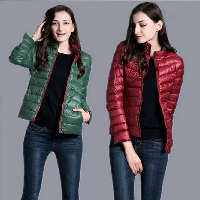 NewBang Brand Down Jacket Women Ultra Light Down Jacket Women Feather Double Side Windbreaker Reversible Lightweight Coat Parks