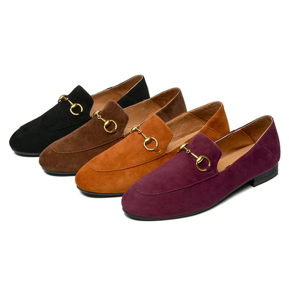 

2018 spring and autumn new style women's pumps high quality sheep suede fashion handmade comfortable lazy shoes women