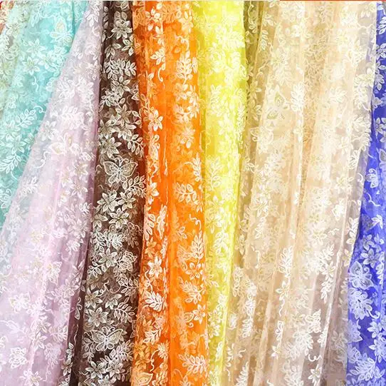 pearl net fabric dresses