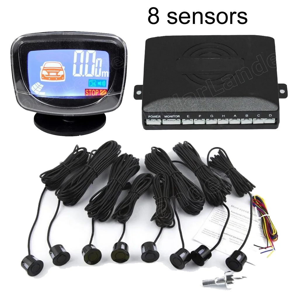 

Parking Assistance Backup Reverse car Parking Sensor Radar LCD monitor Display 44 Colors to choose 8 sensors Parktronic