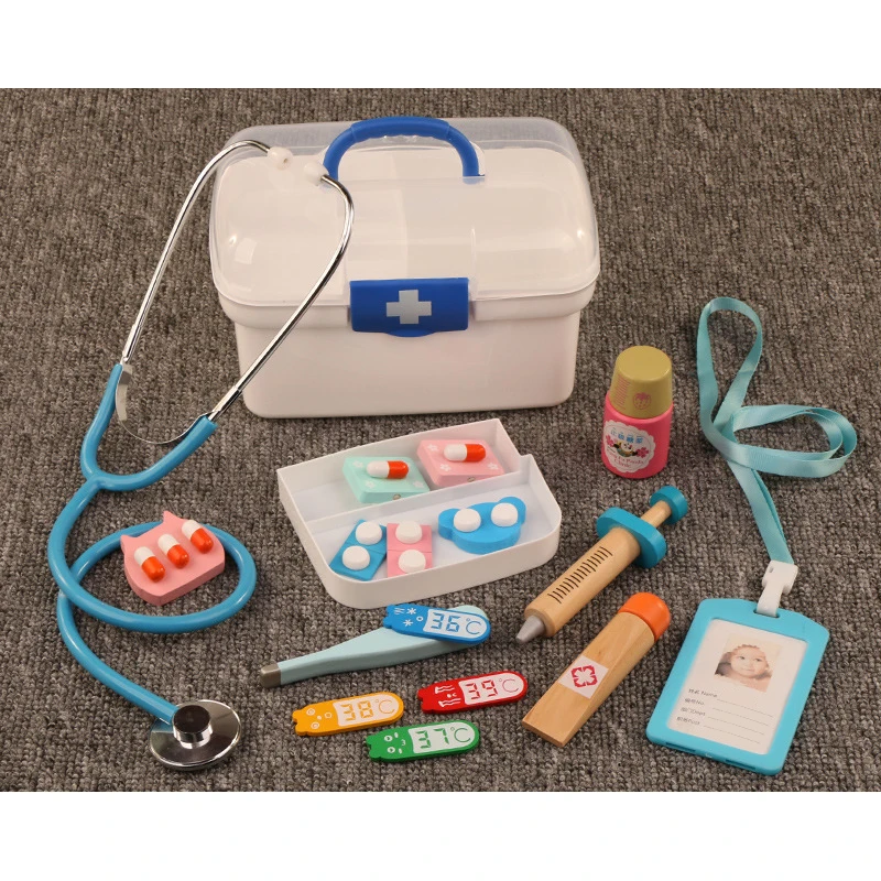 crianças de madeira kit médico simulação medicina