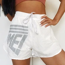 Женские спортивные шорты, быстросохнущие шорты для фитнеса, спортивная одежда, двухслойные спортивные шорты для тренировок, фитнеса, шорты с принтом для йоги