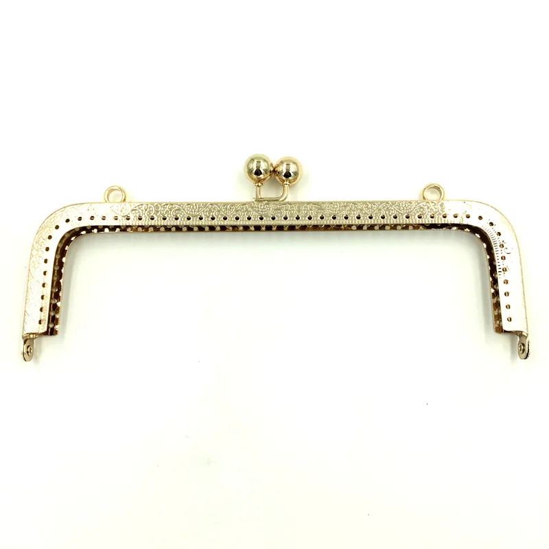 

10Pcs Rose Gold Fashion Purse Metal Rectangle Frame Kiss Clasps Lock Clutch Handbag Handle 20x9cm