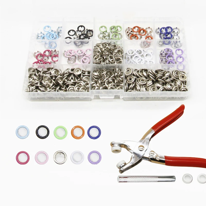 

10 Color Snap Buttons Set Practical Brass Buttons DIY Clothing Handcraft Sewing Accessories For Baby Costume Pinafore With Tools